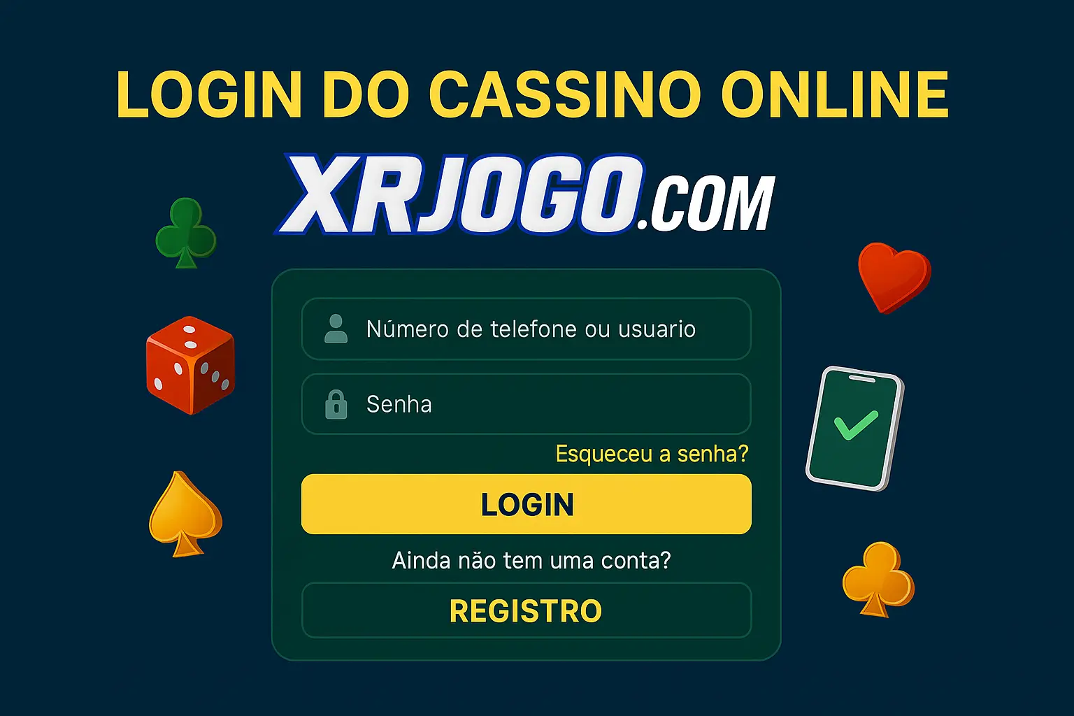 Não Perca tempo, o rRgistro na site XRJOGO.COM